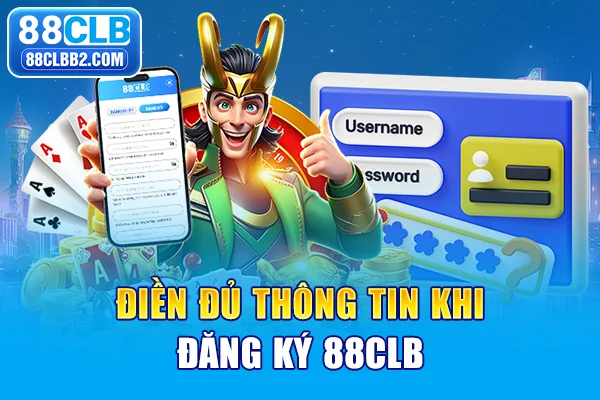 Điền đủ thông tin khi đăng ký
